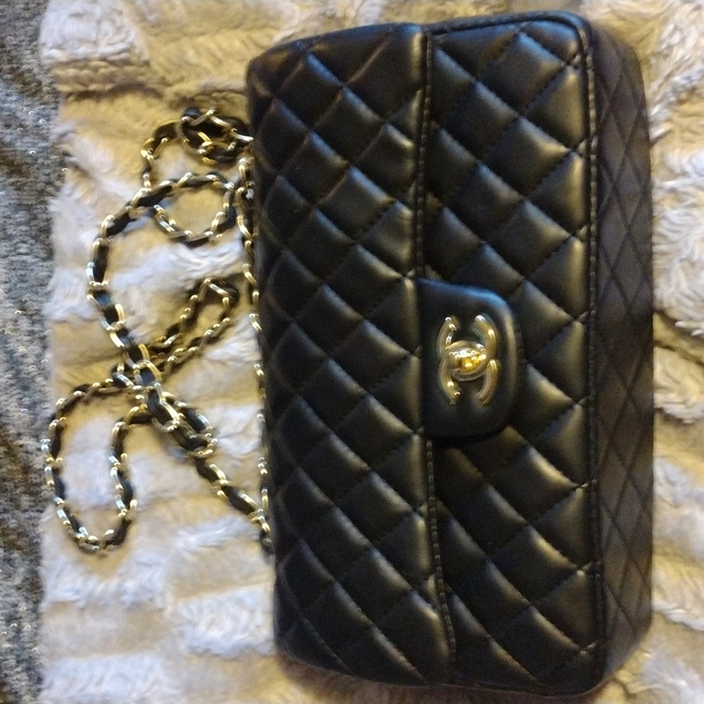 CHANEL Crossbody Genuine Lambskin